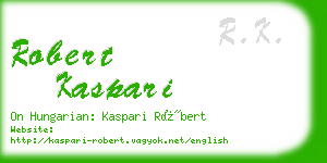 robert kaspari business card
